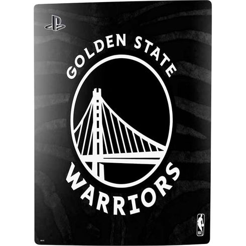 NBA Golden State Warriors Black Animal Print PS5 Digital Edition Console Skin